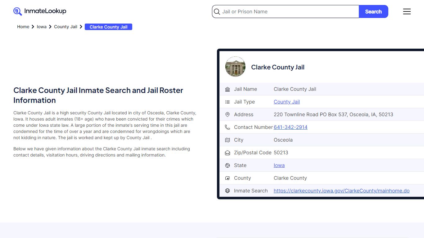 Clarke County Jail Inmate Search, Jail Roster, Bookings, Arrests ...
